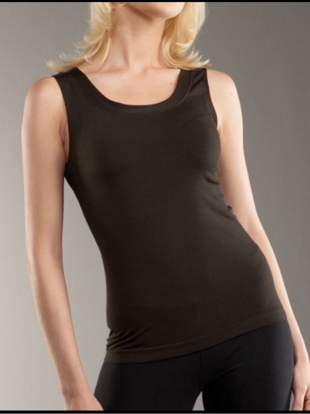🔥🔥Clearance!!🔥🔥 Wolford Brown Sleeveless Opaque Naturel Scoop Neck Tank Top